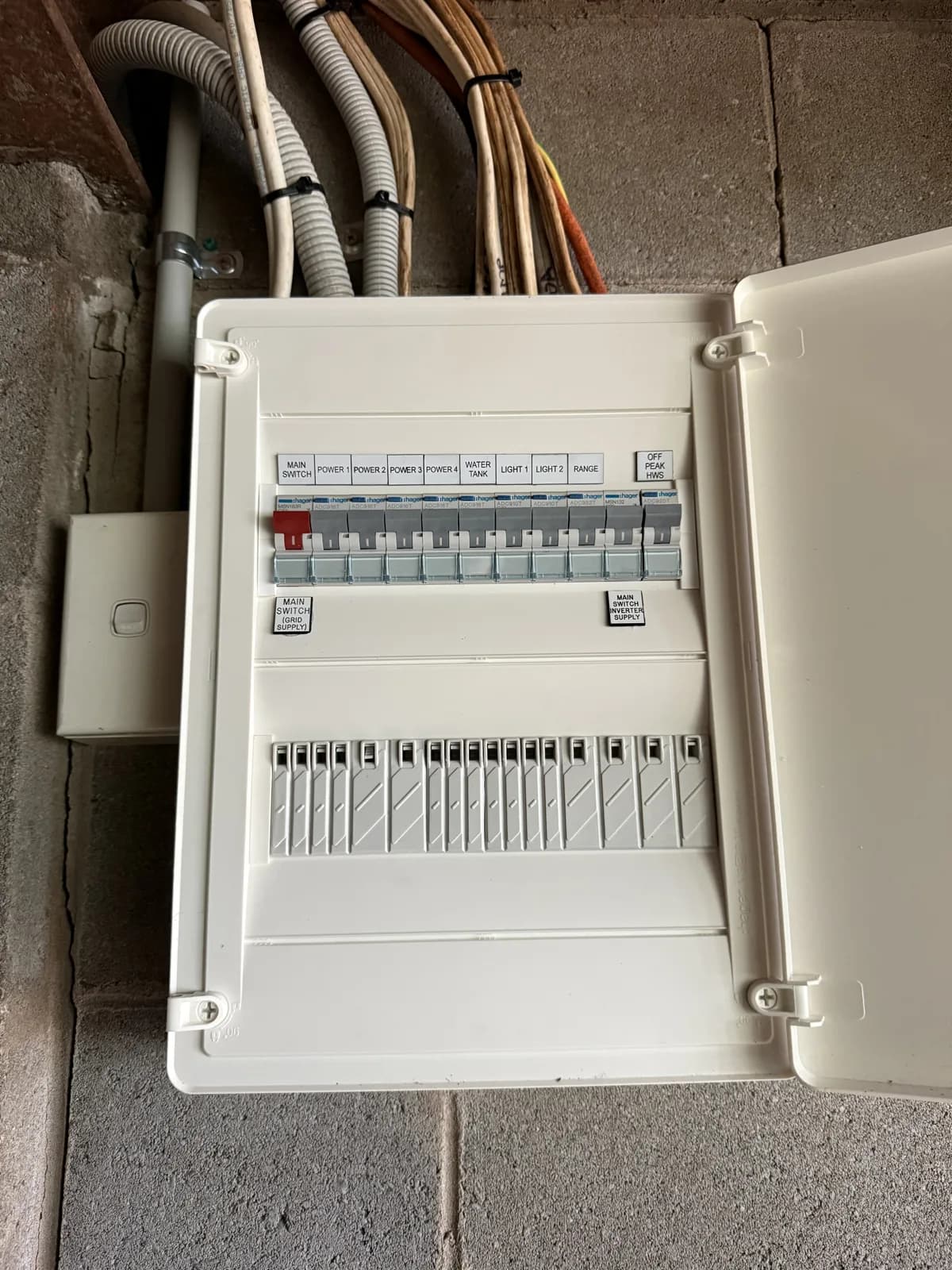 Fuse panel to enclosed board